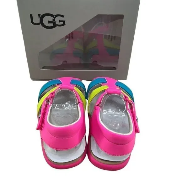 UGG Baby Kolding Sandal- Pink Rainbow- Size 2-3- NIB - Picture 2 of 5